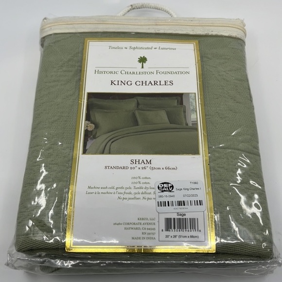 Regal Resting: The King Charles European Matelasse Pillow Case - Fit for Royalty - Picture 3 of 6